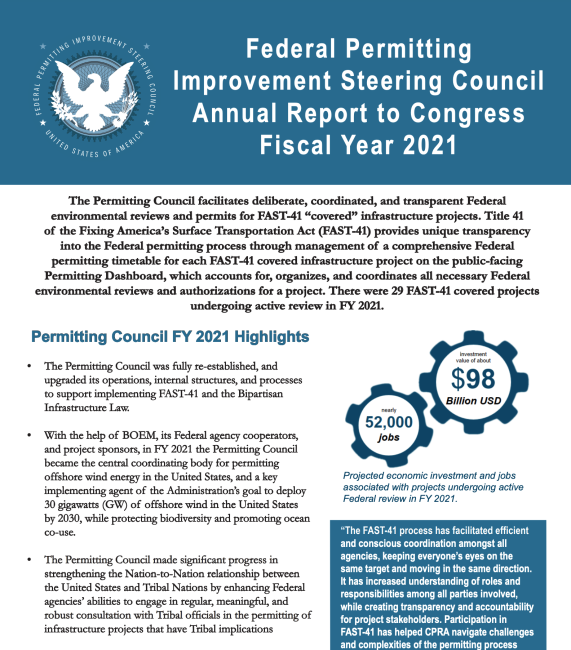 FY 2021 Annual Report to Congress Fact Sheet